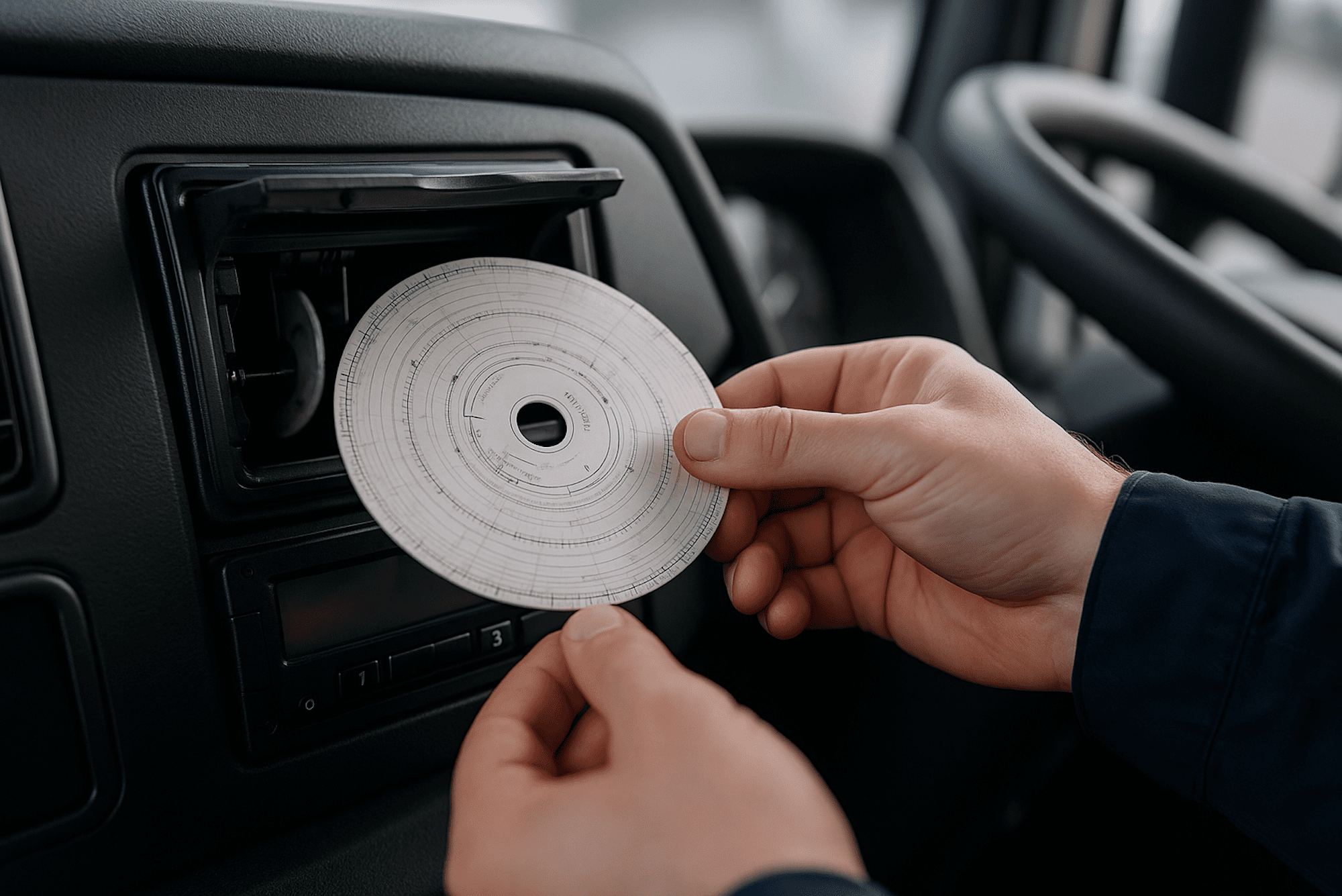 Analoger Fahrtenschreiber_Tachoworld-1 Analoger Fahrtenschreiber mit Schaublatt zur mechanischen Aufzeichnung von Fahrdaten