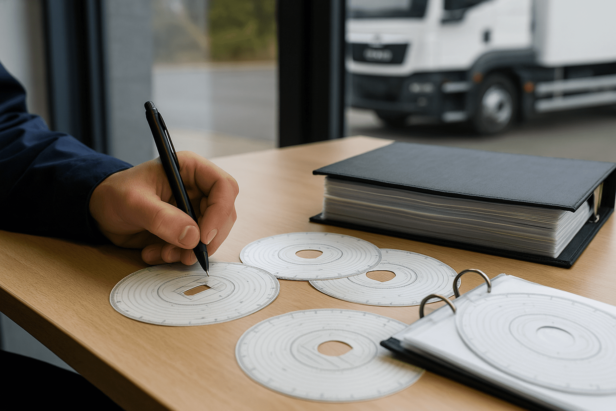 Analoger Tachograph_Tachoworld-4 Analoger Tachograph mit Schaublättern und Dokumentationspflichten im LKW